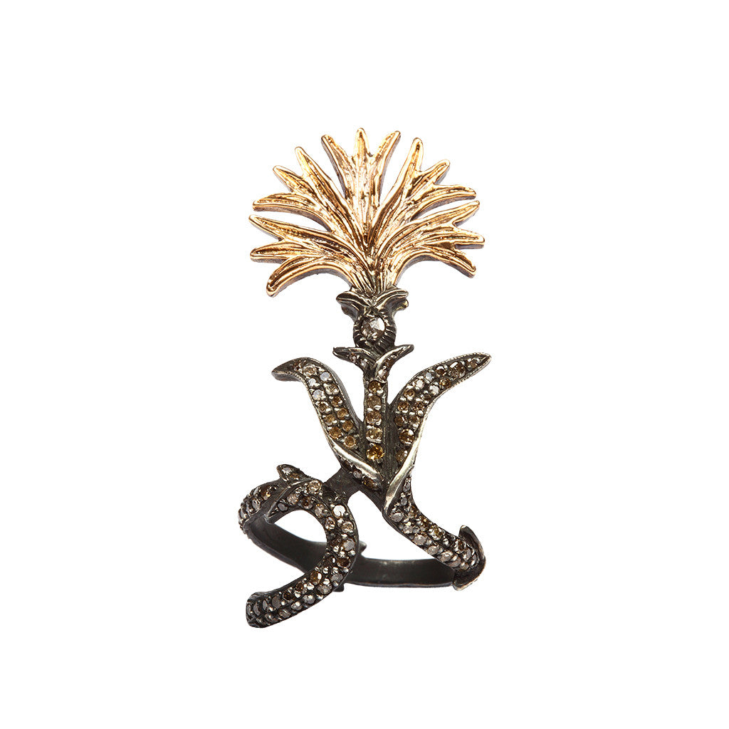 Gold & Silver Flora Ring