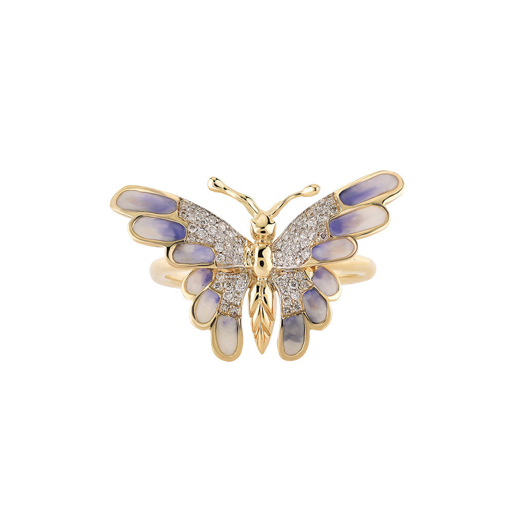 Enamel Butterfly Ring