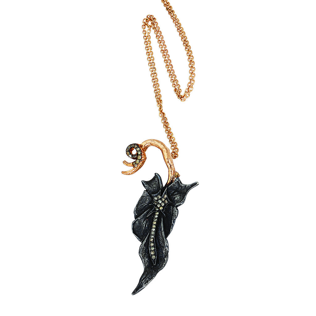 Large Leaf Pendant Necklace