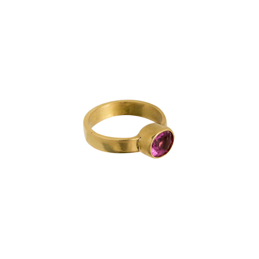 Faceted Rubelite Ring