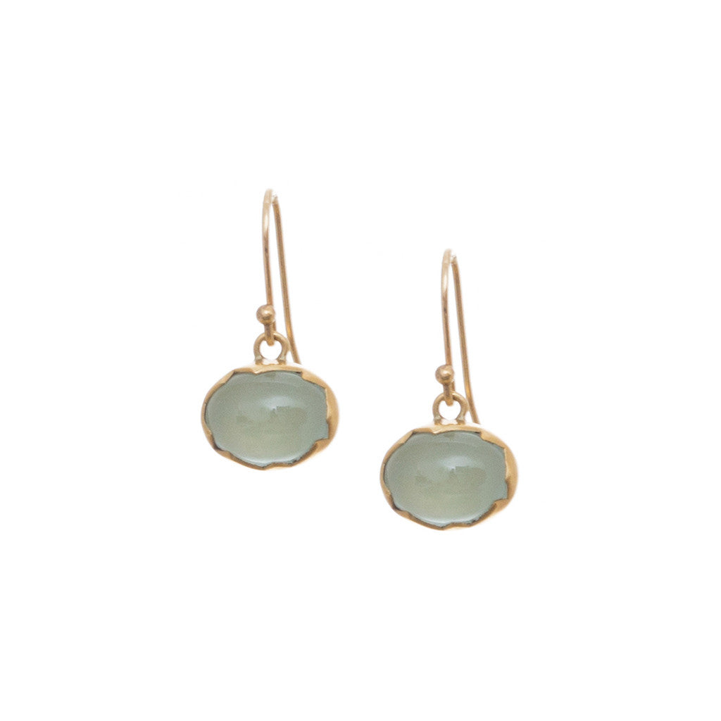 Milky Aquamarine Drop Earrings