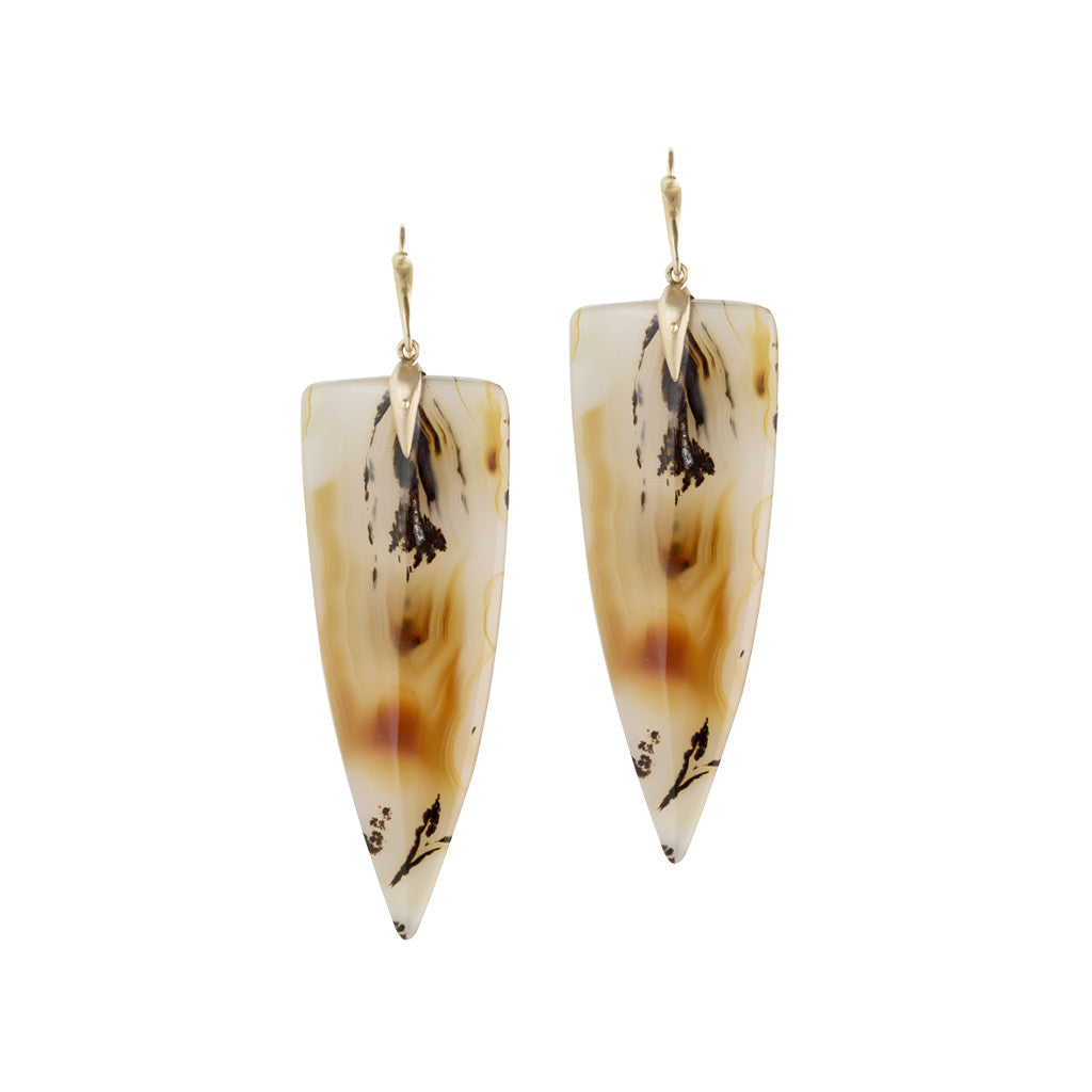 Montana Agate Slice Earrings