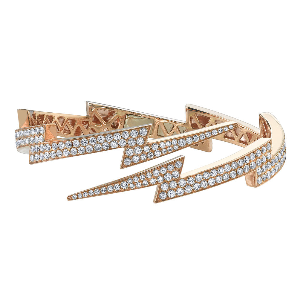 Diamond Lightning Bolt Cuff