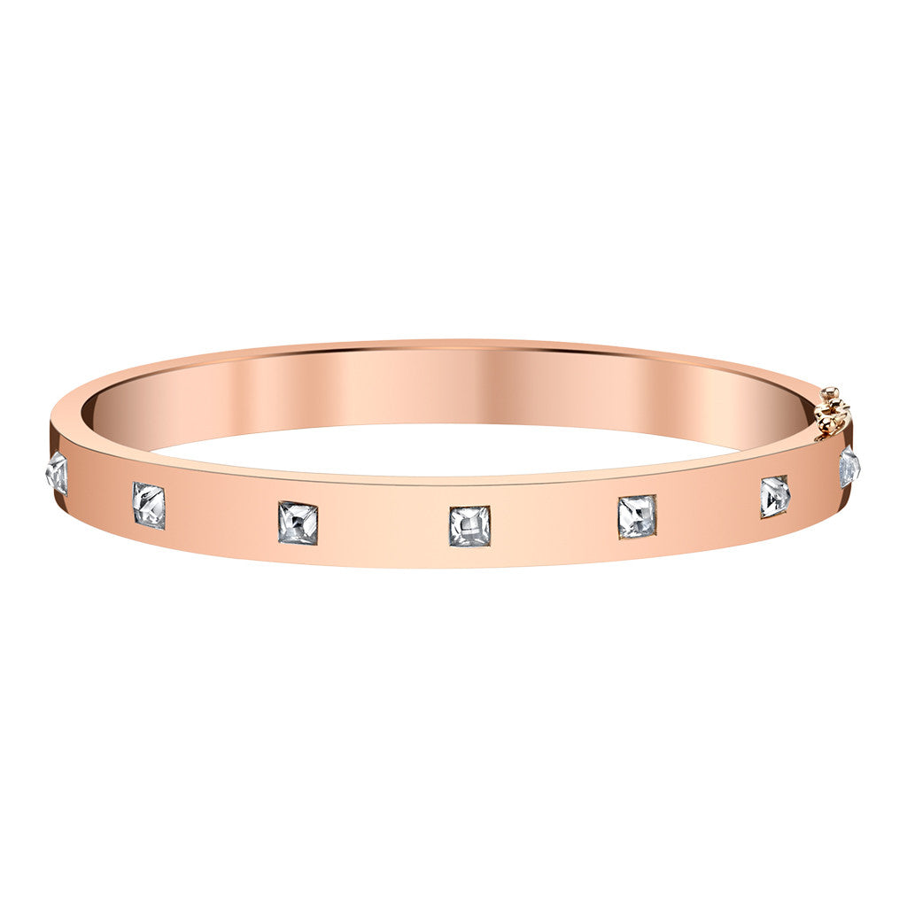 Inverted Princess Diamond Oval Cuff