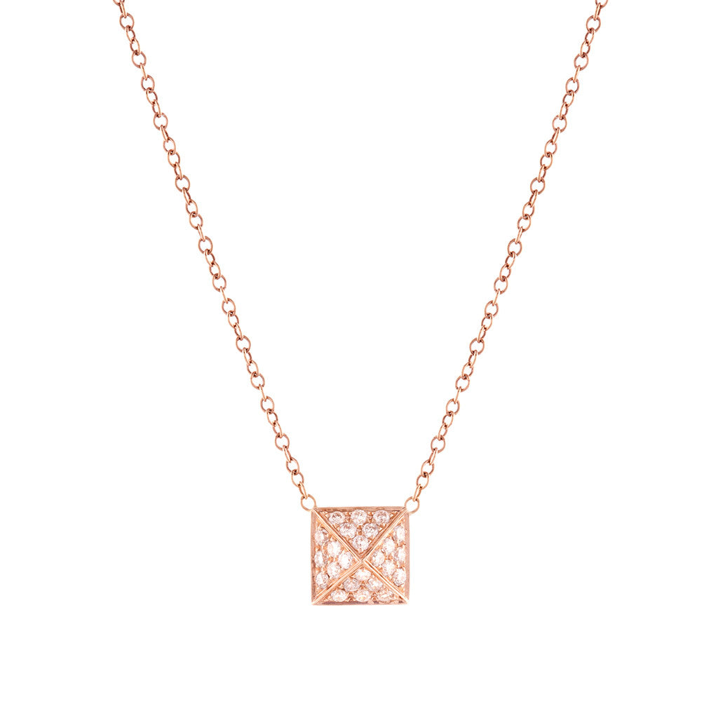 Pave Pyramid Necklace