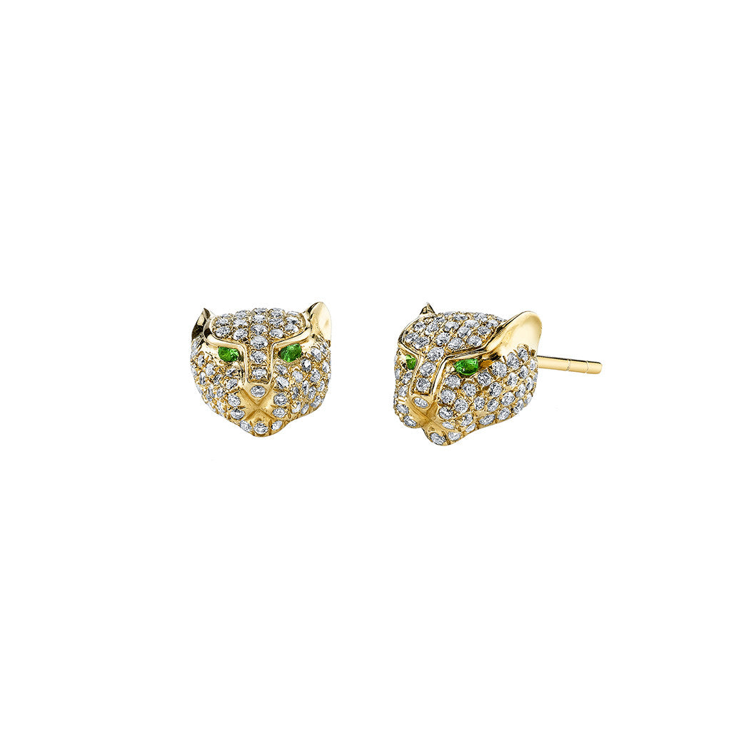 Pave Panther Studs