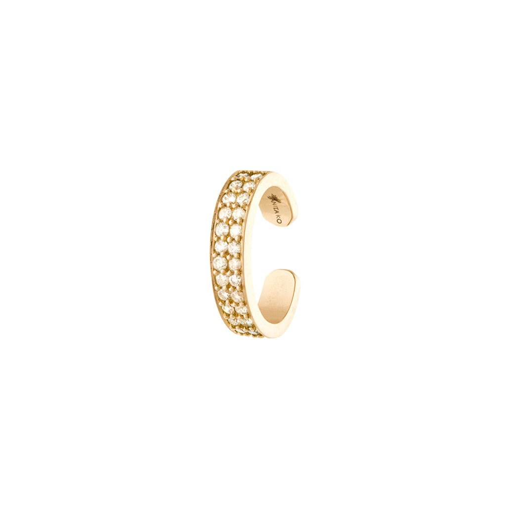 Double Row Pave Ear Cuff
