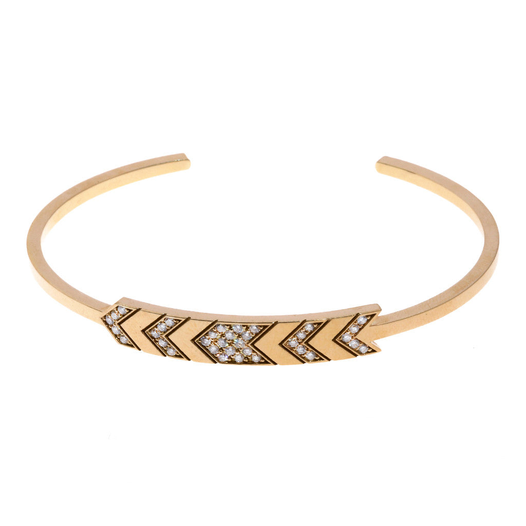 Rose Gold Double Chevron Cuff