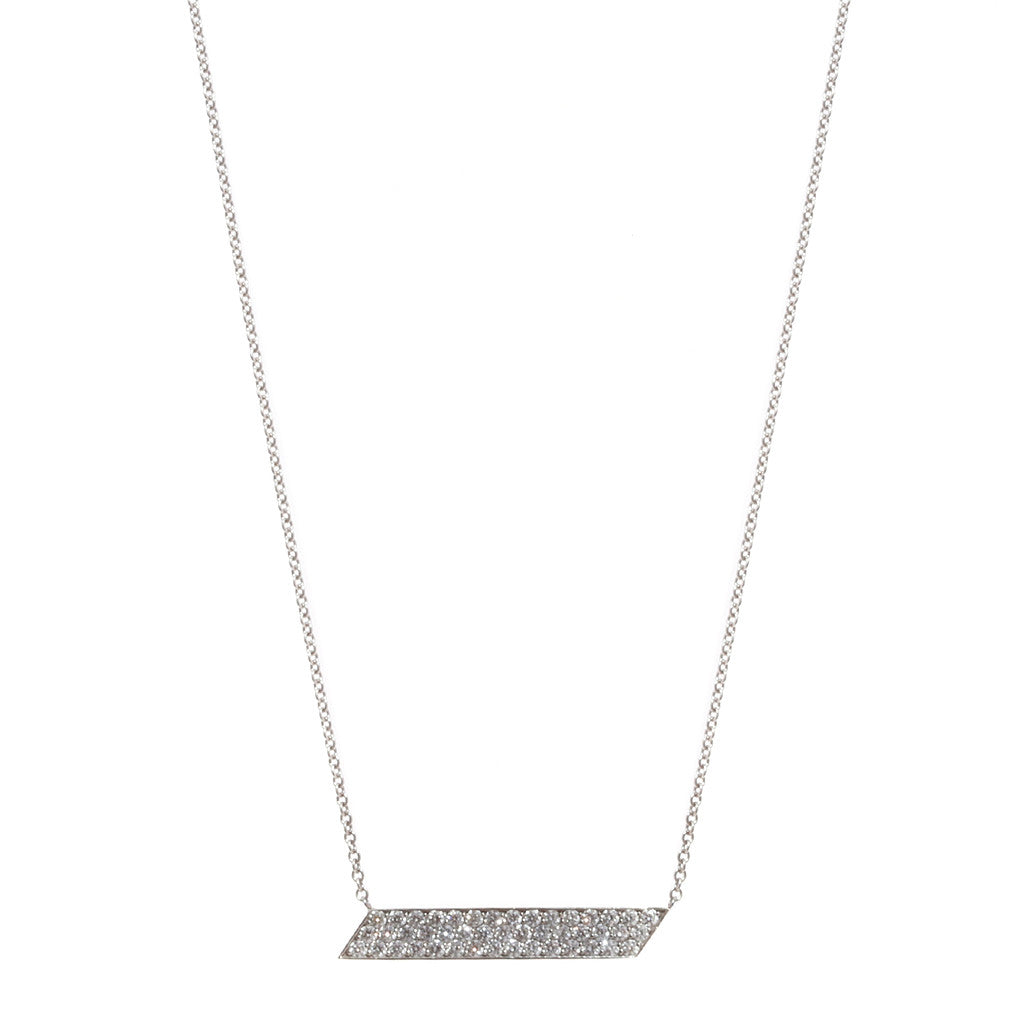 Long Diagonal Plate Necklace