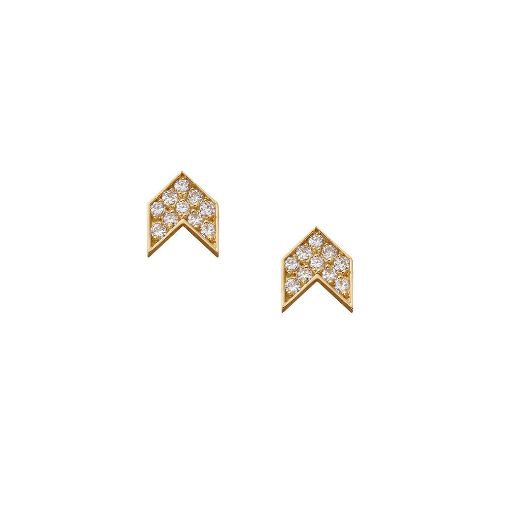 Wide Chevron Studs