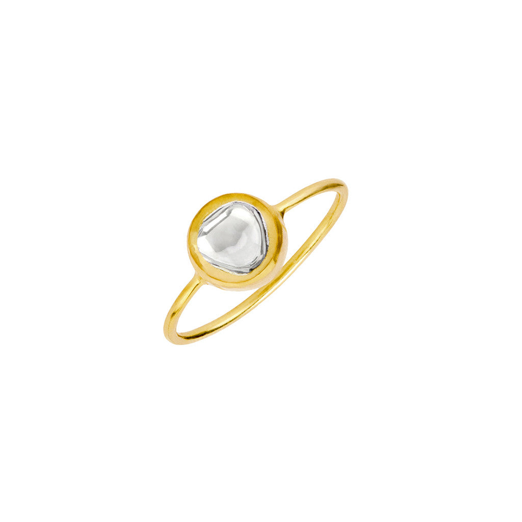 Round Polki Diamond Ring