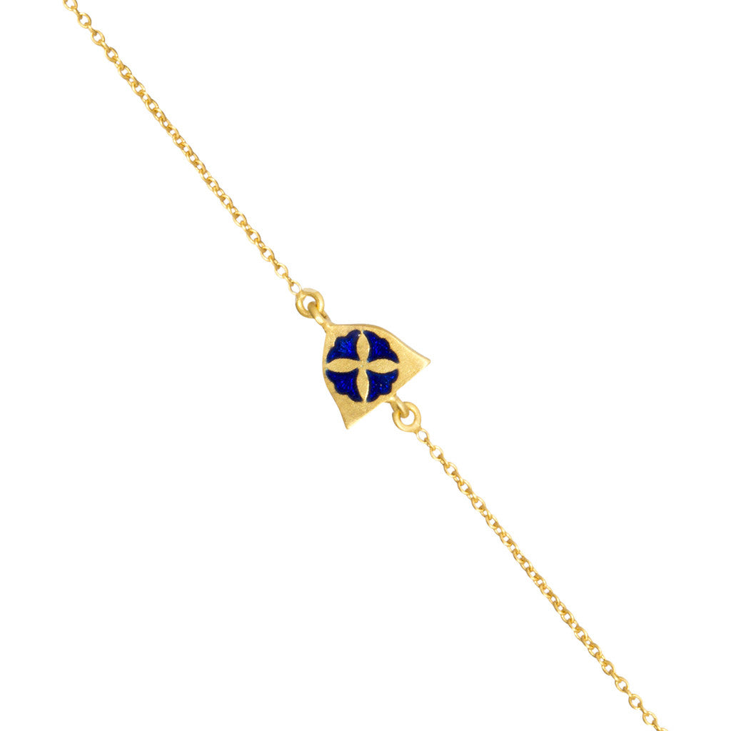 Navy Blue Holi Enamel Bracelet