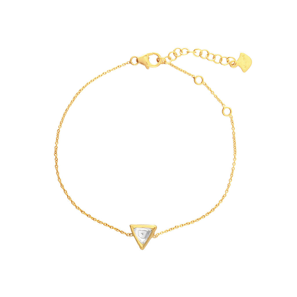 Triangle Polki Diamond Chain Bracelet