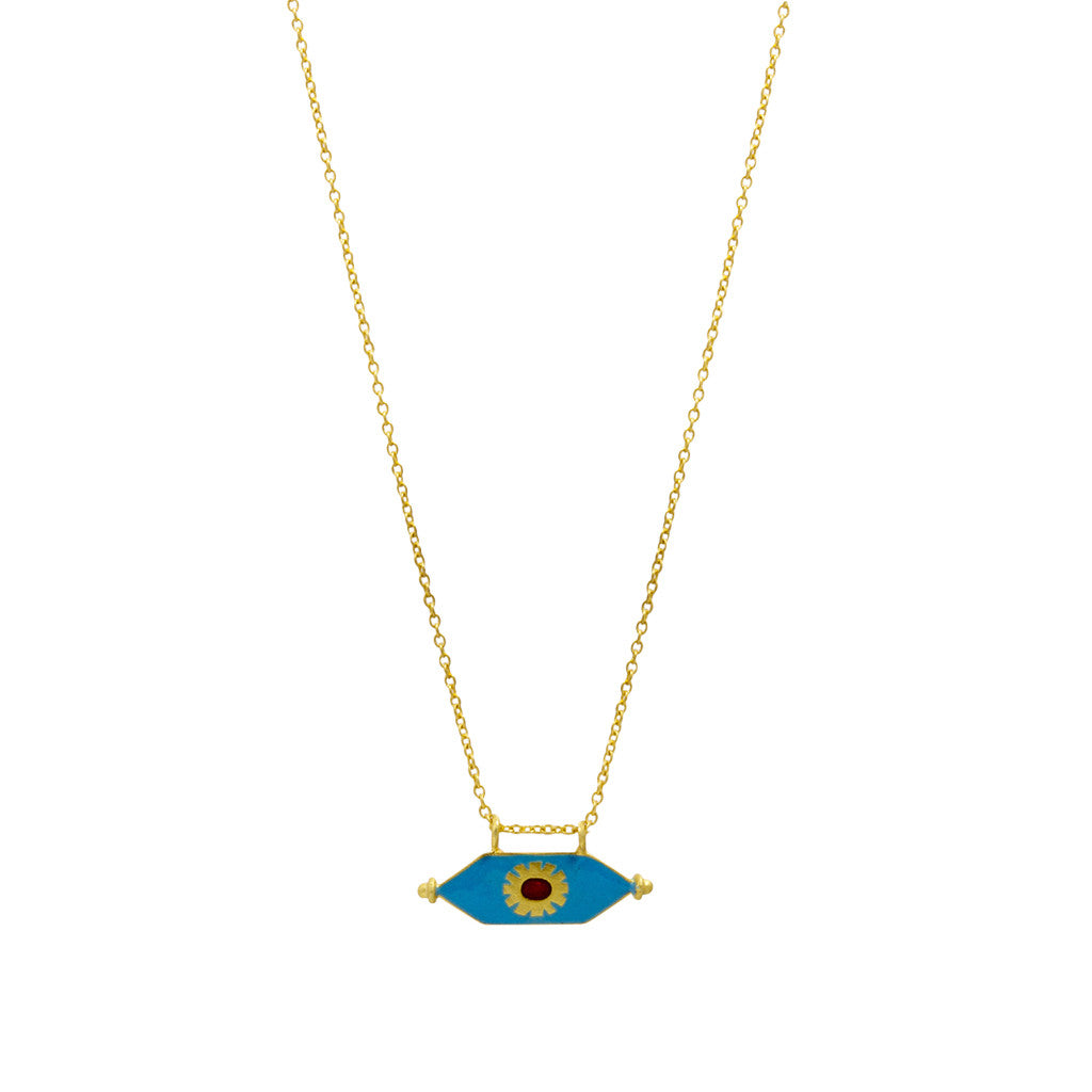 Turquoise Holi Enamel Necklace
