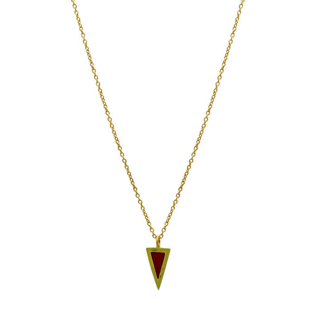 Red & Yellow Holi Enamel Necklace