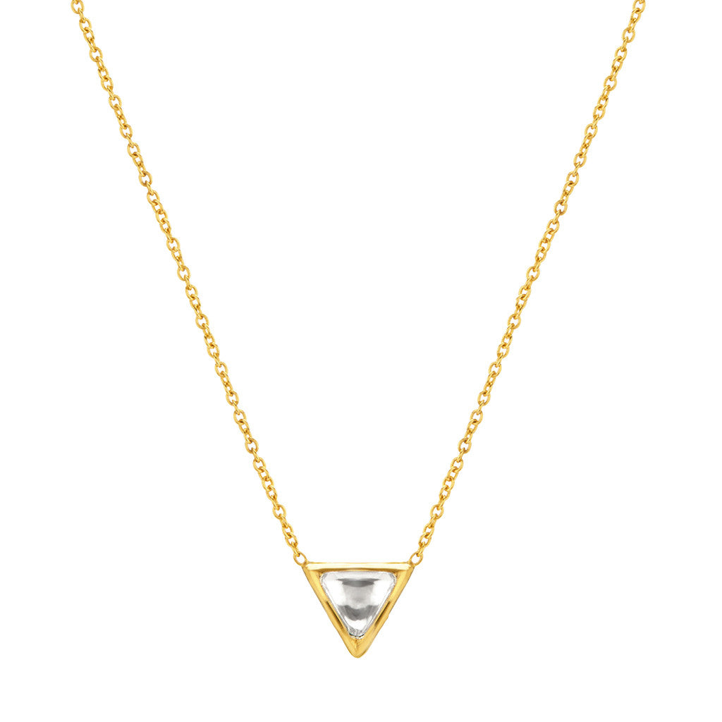 Triangle Polki Diamond Necklace