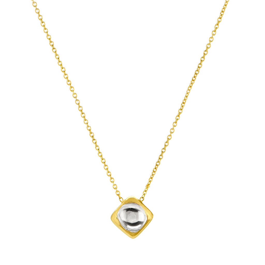 Square Polki Diamond Necklace