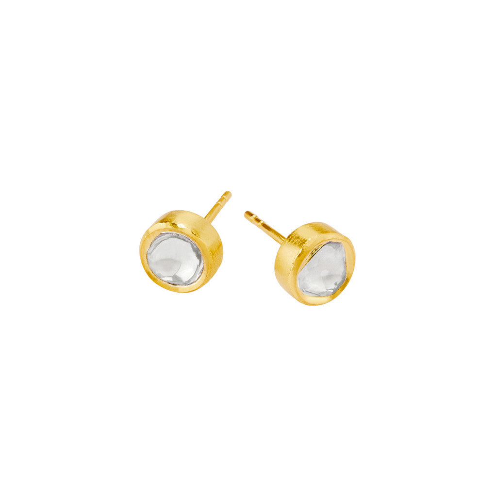 Round Polki Diamond Studs