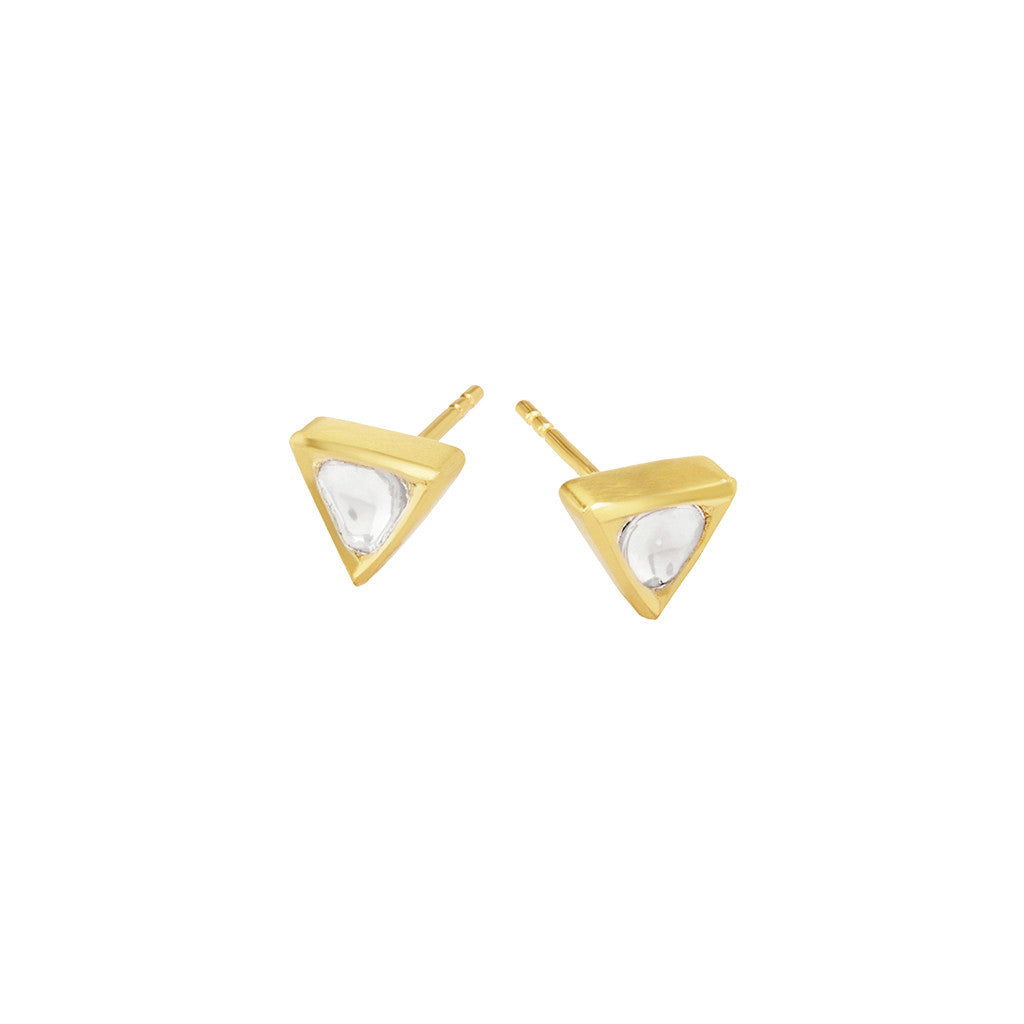 Triangle Polki Diamond Studs