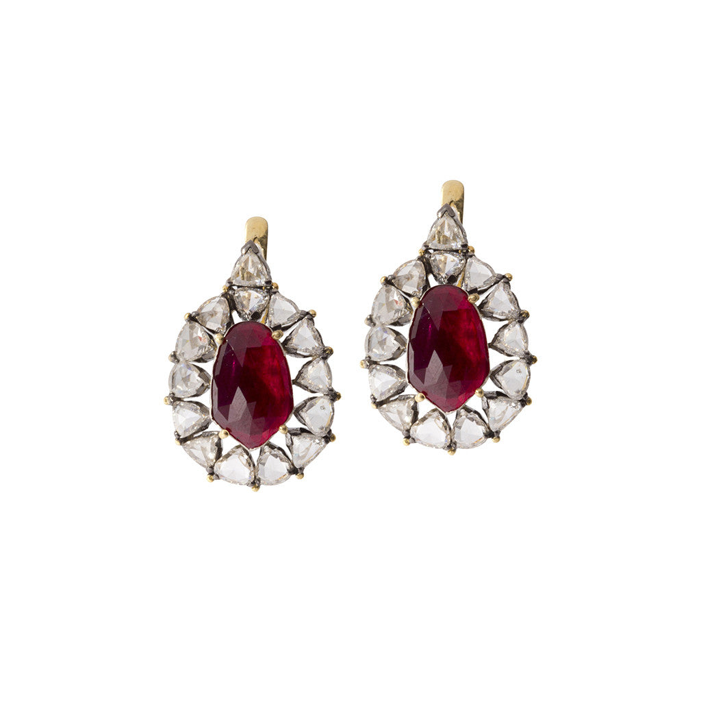 Diamond & Ruby Earrings