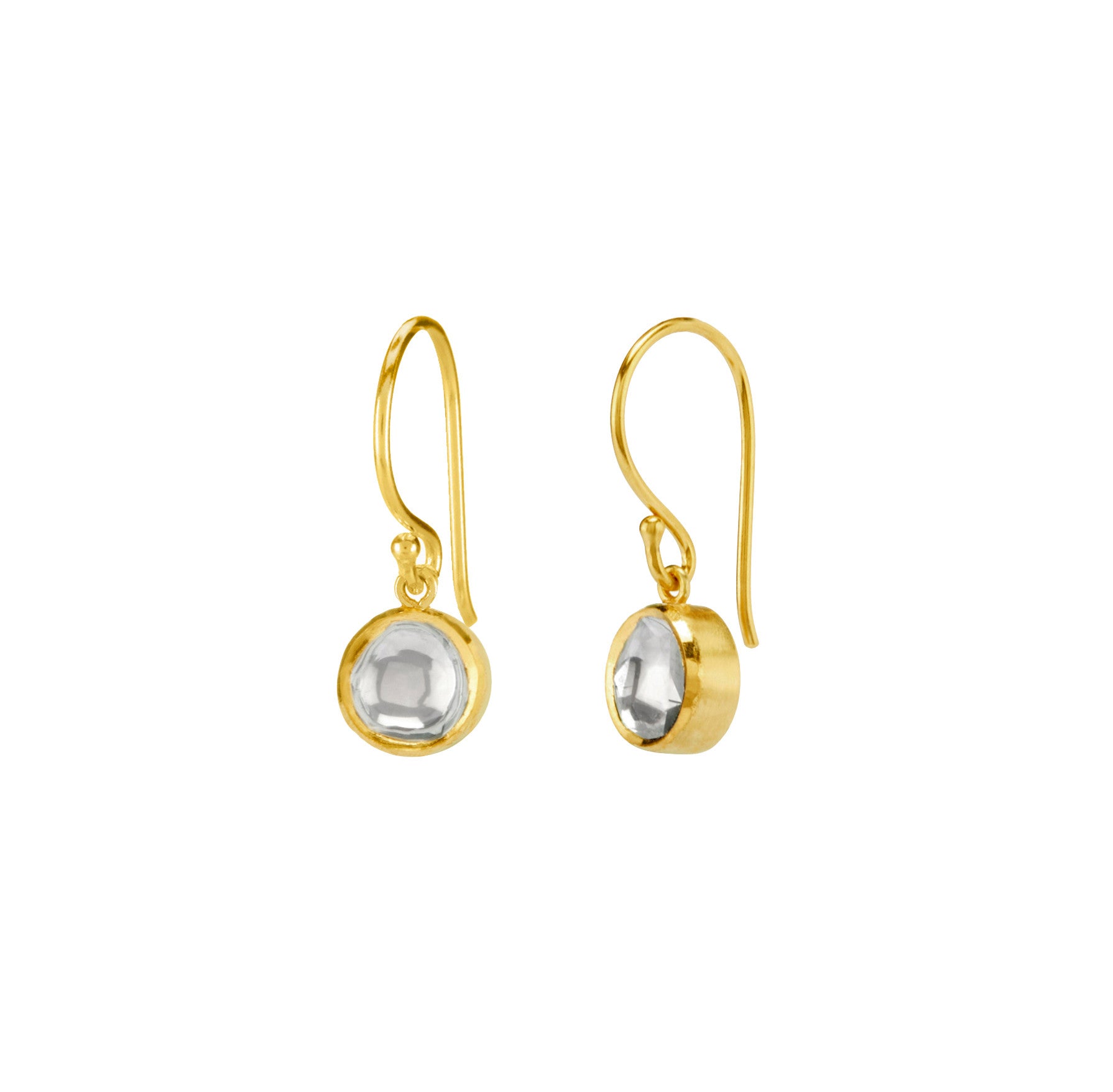 Round Polki Diamond Earrings