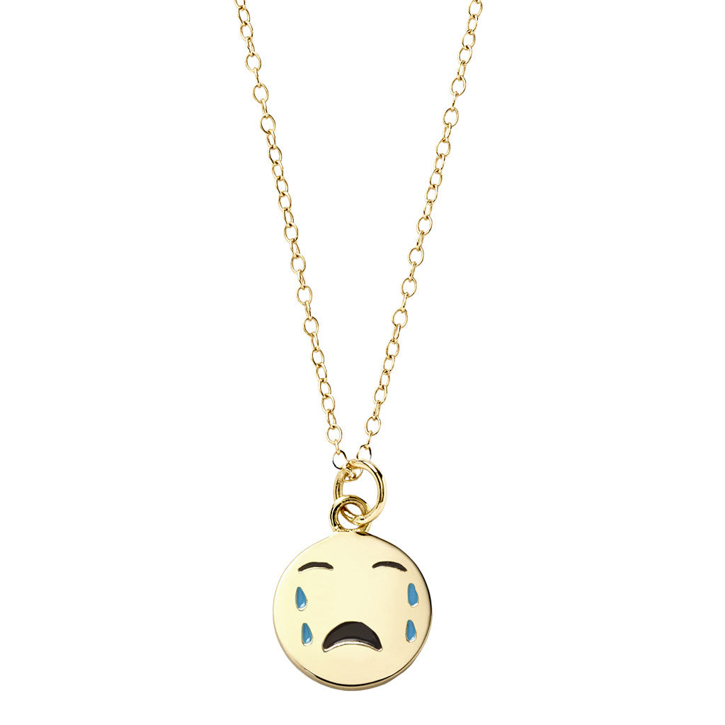 Small Crying Face Necklace