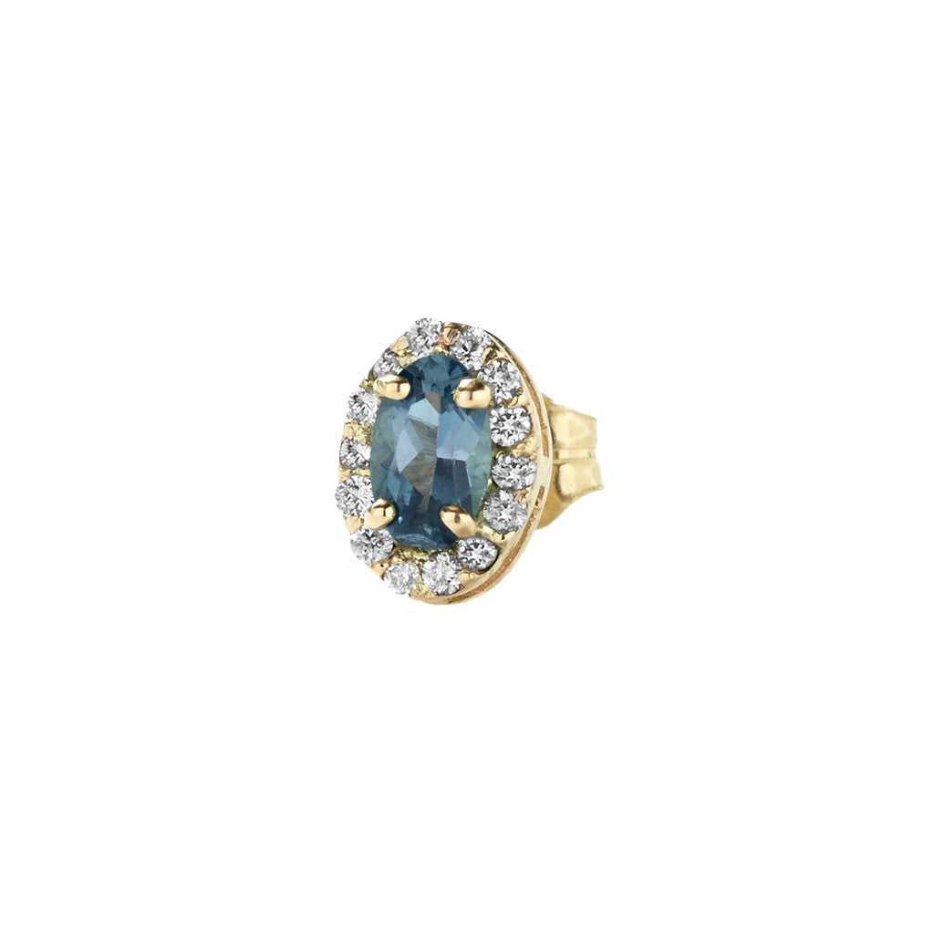 Topaz & Diamond Stud