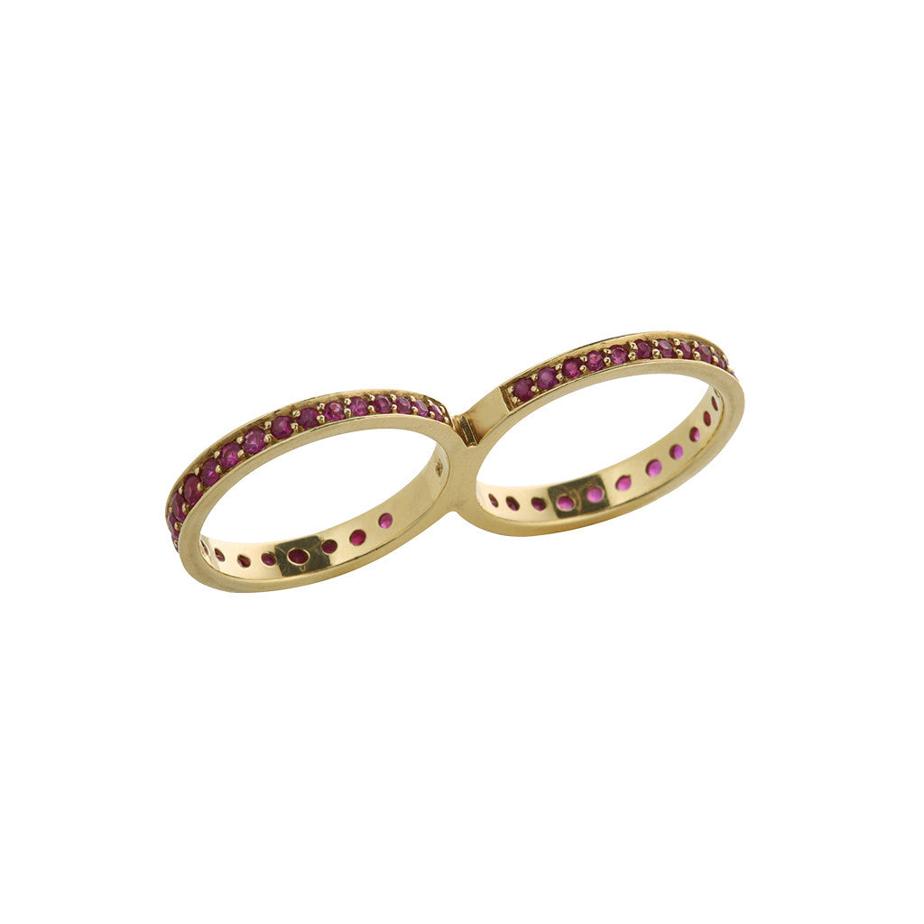Two Finger Ruby Ring