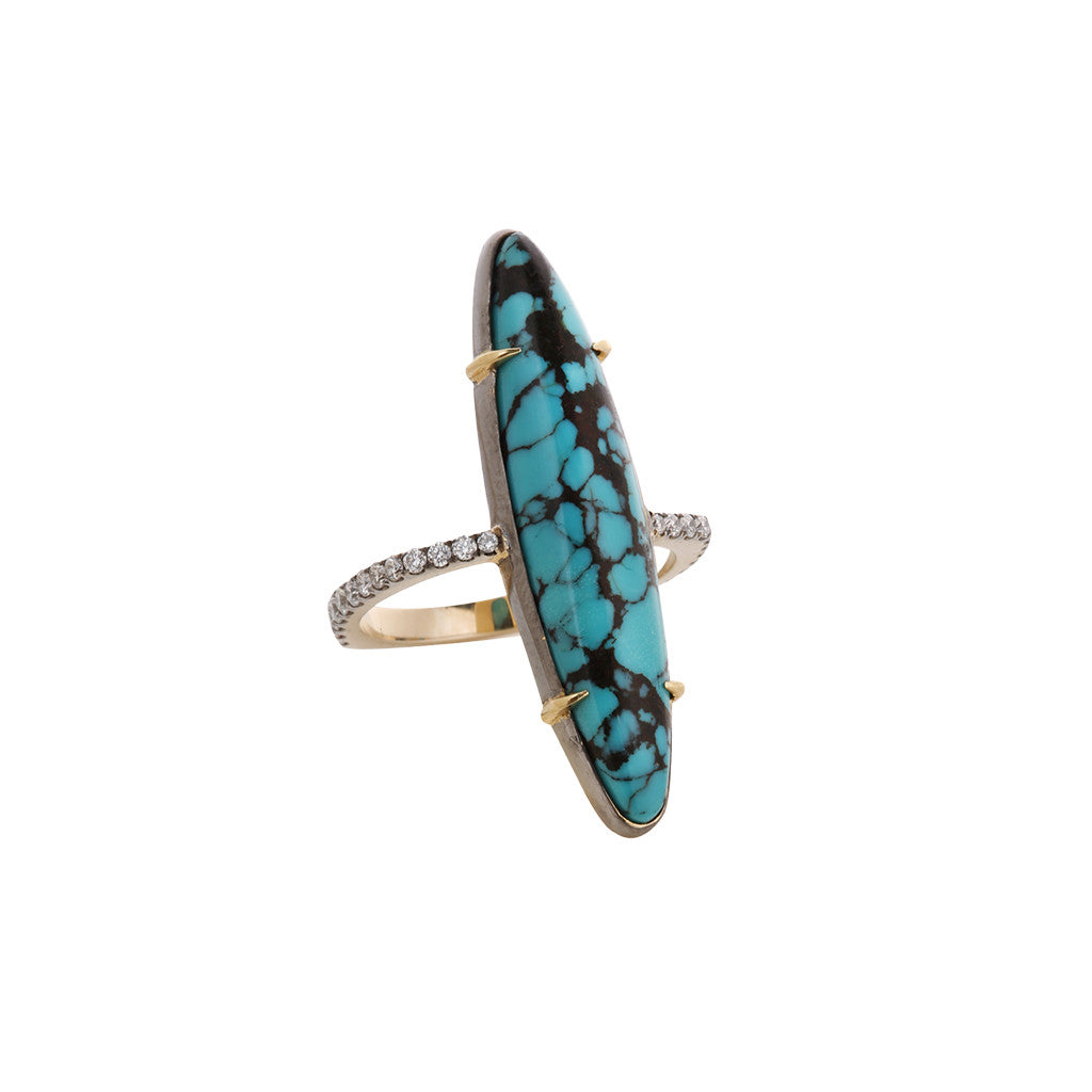 Turquoise & Diamond Ring
