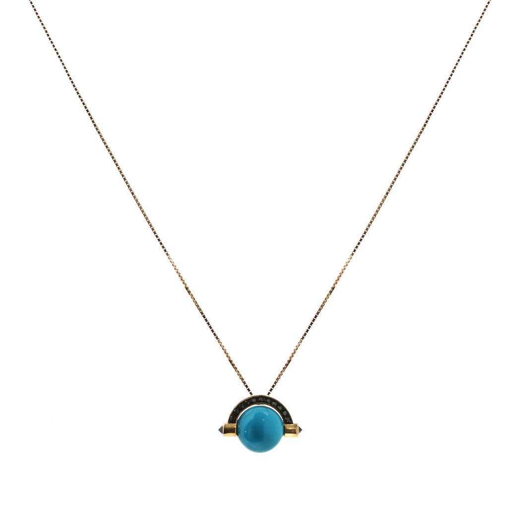 Turquoise & Diamond Necklace