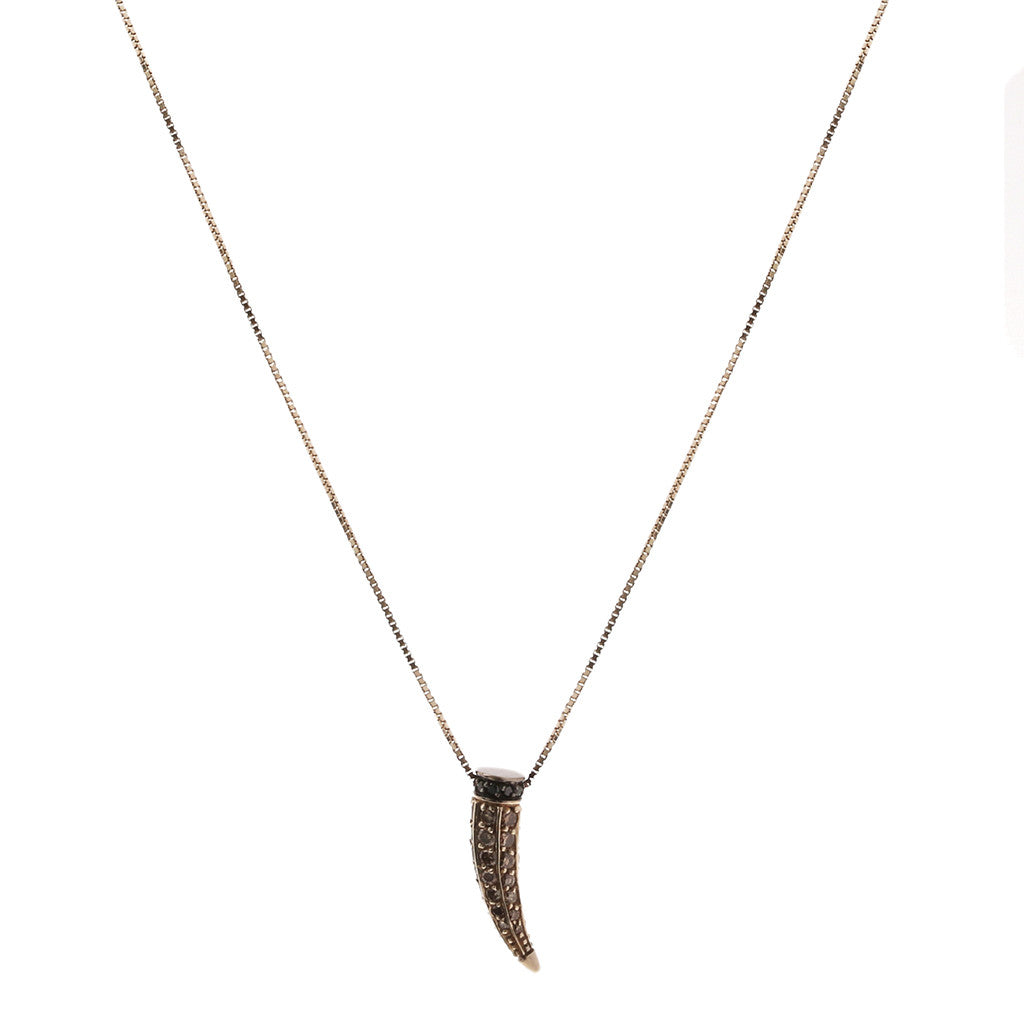 Brown Diamond Horn Necklace