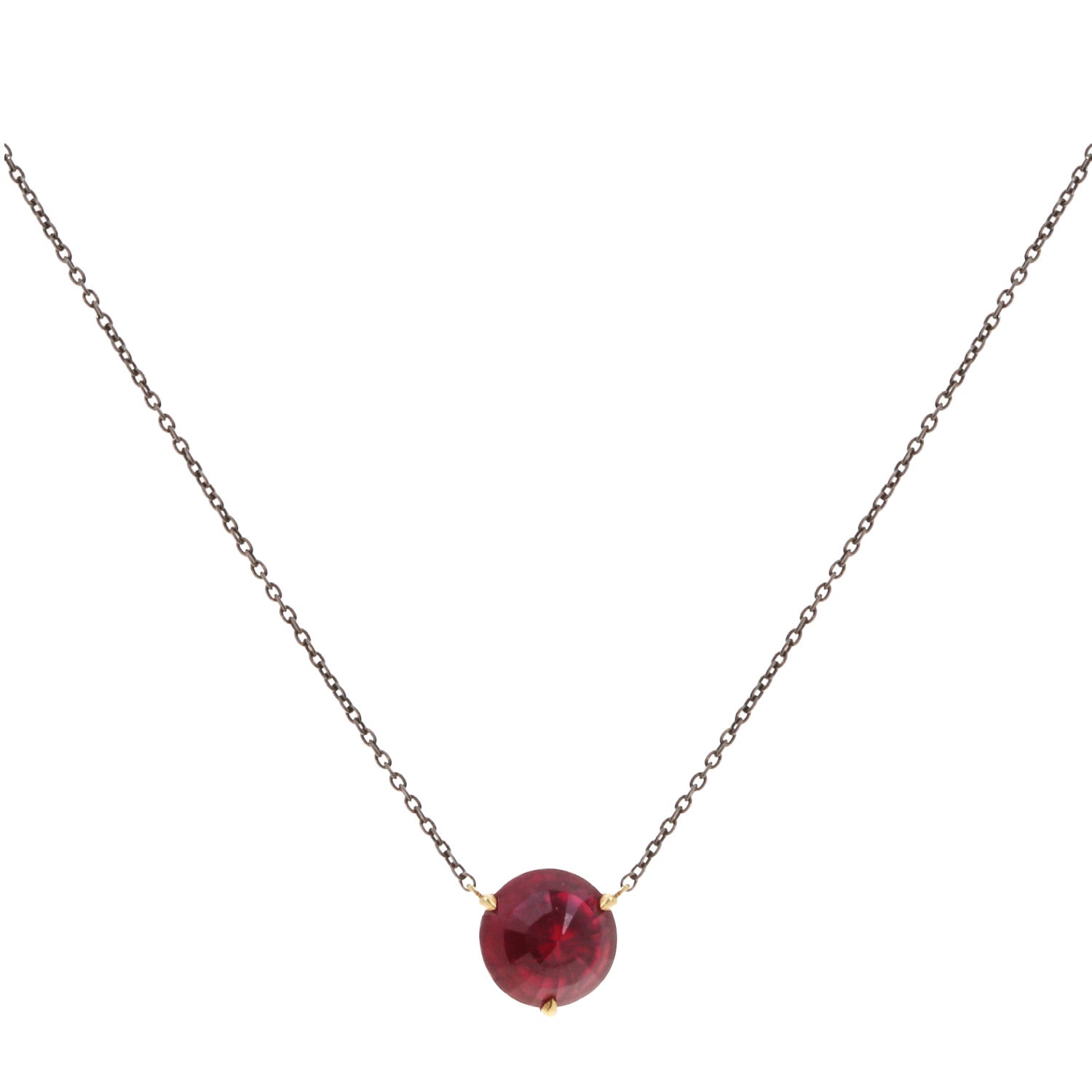 Faceted Ruby Necklace