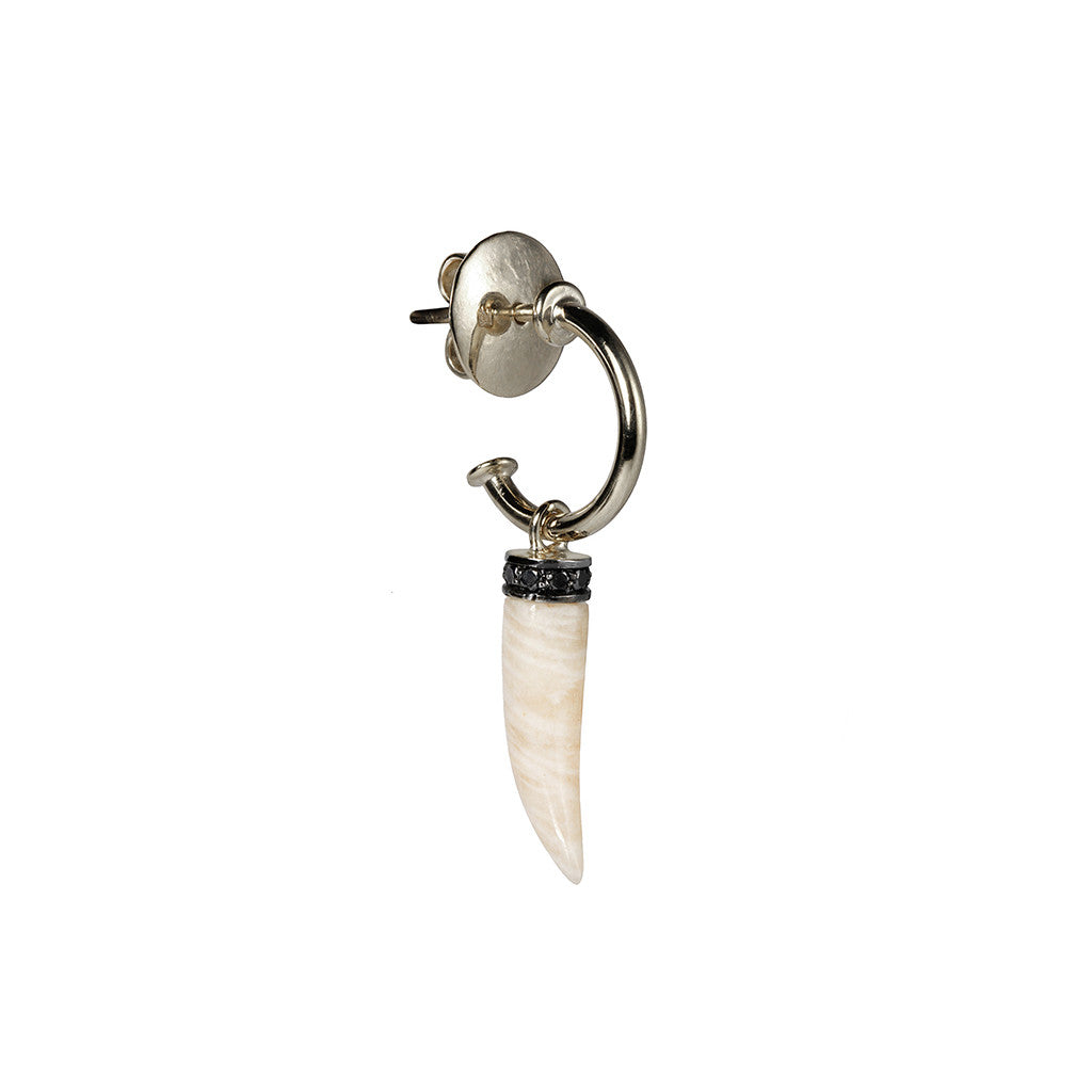Single Amazonite Horn Earring