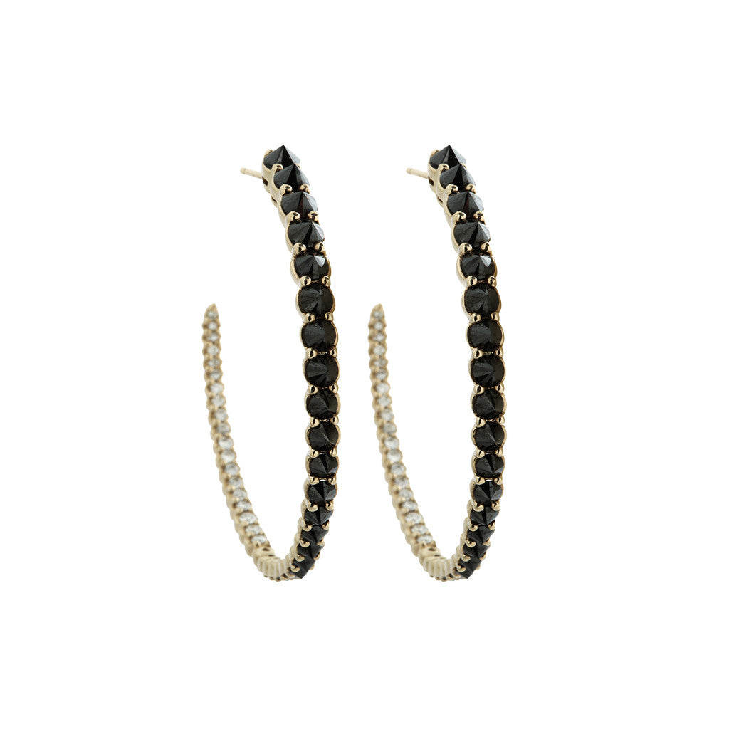 Black Diamond Hoops