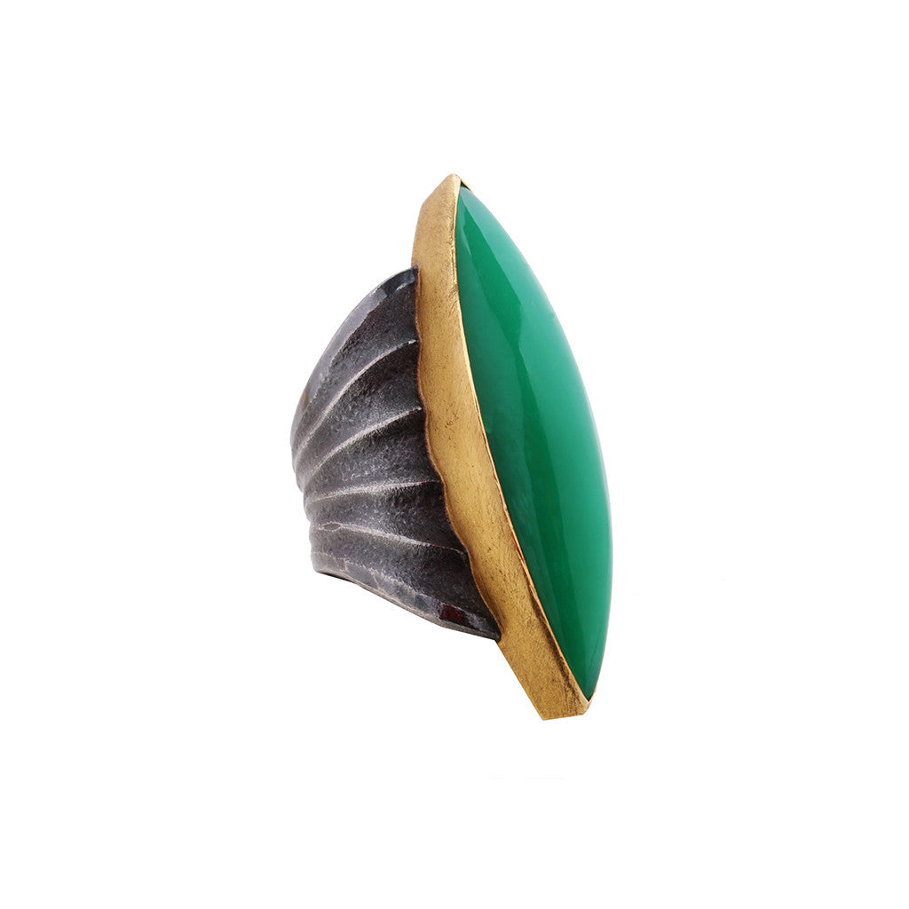 Long Chrysoprase Ring