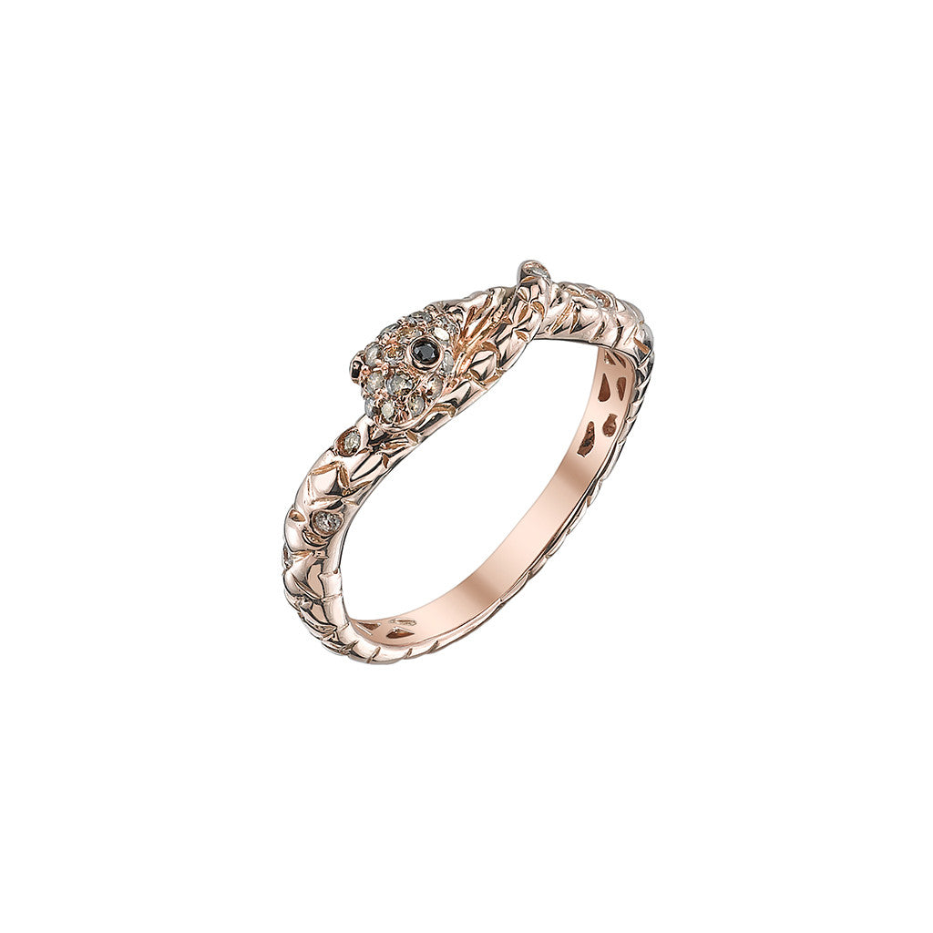 Rose Gold Diamond Snake Band