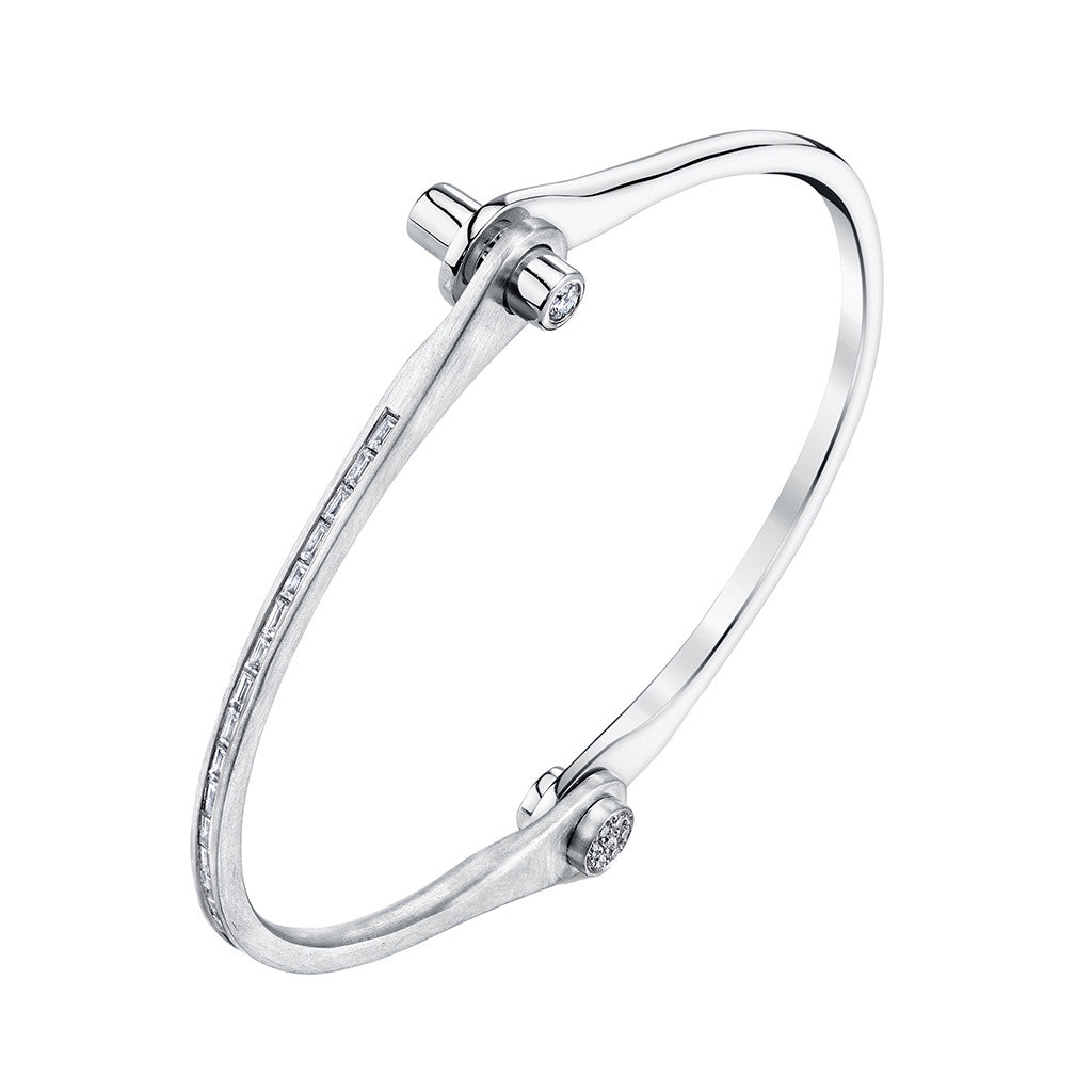 White Baguette Skinny Handcuff