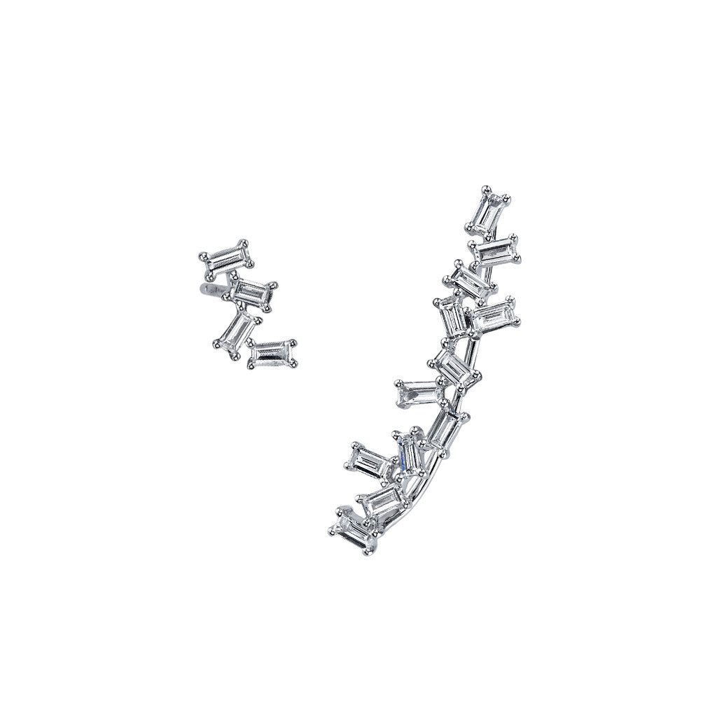 Mistmatched Baguette Earring Set