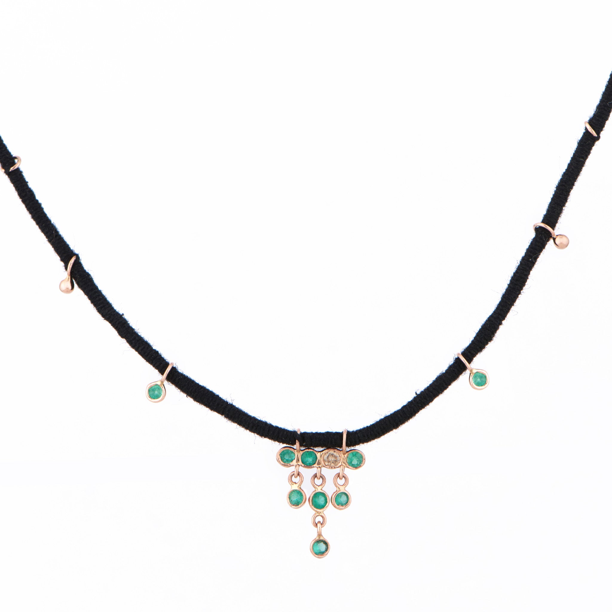 Emerald Raindrop Necklace