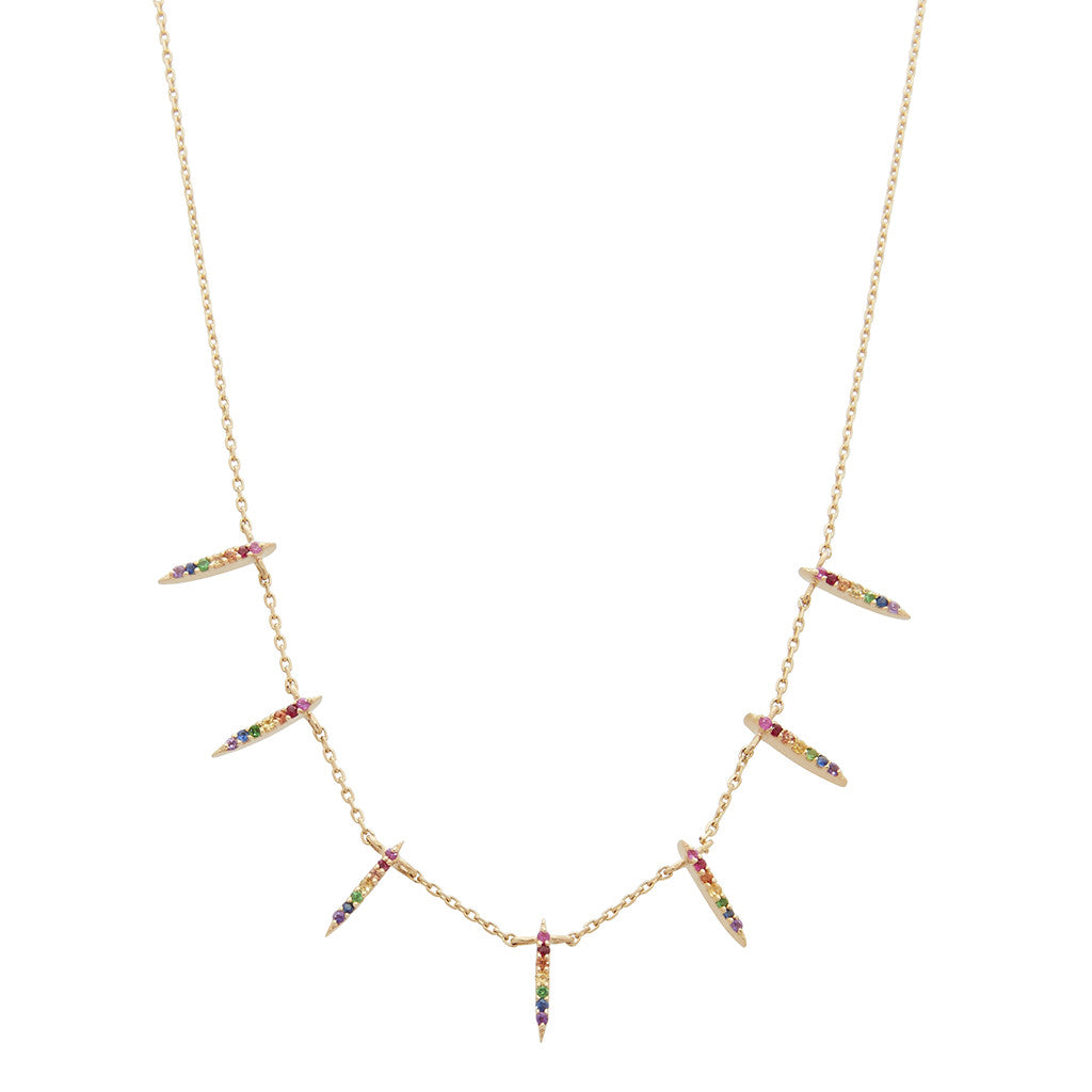 Sapphire Sunbeam Necklace