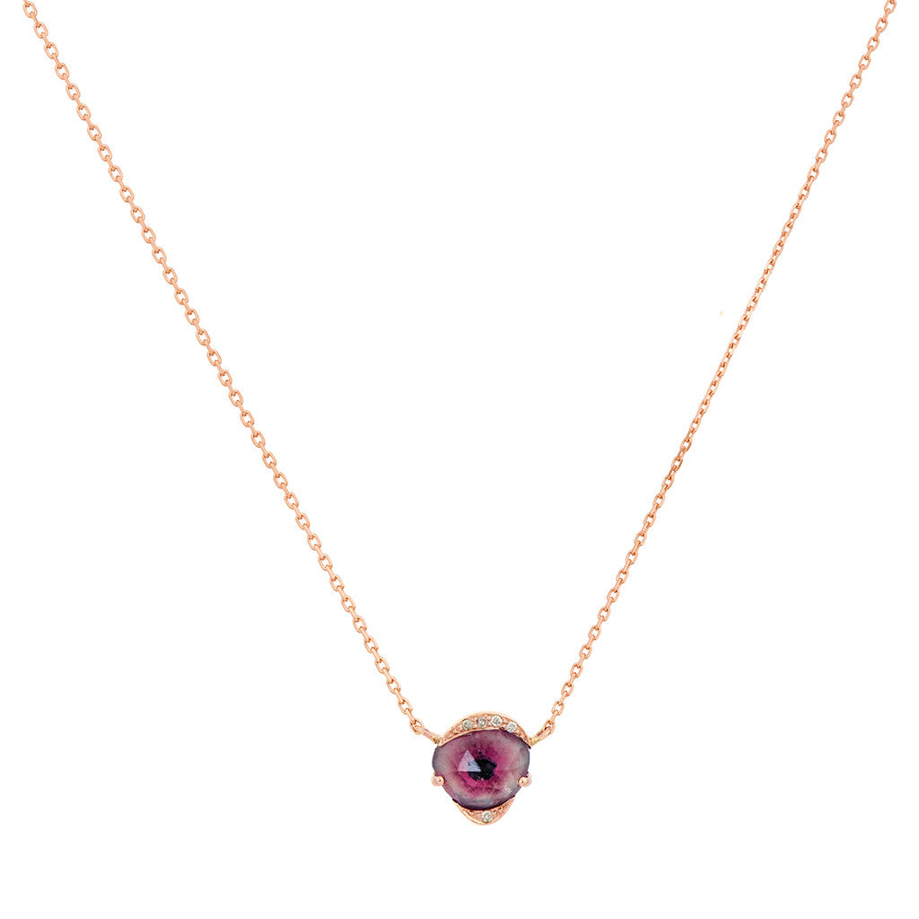 Round Watermelon Tourmaline Necklace