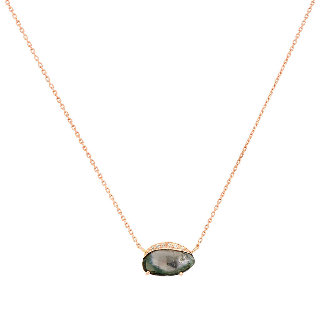 Oval Watermelon Tourmaline Necklace