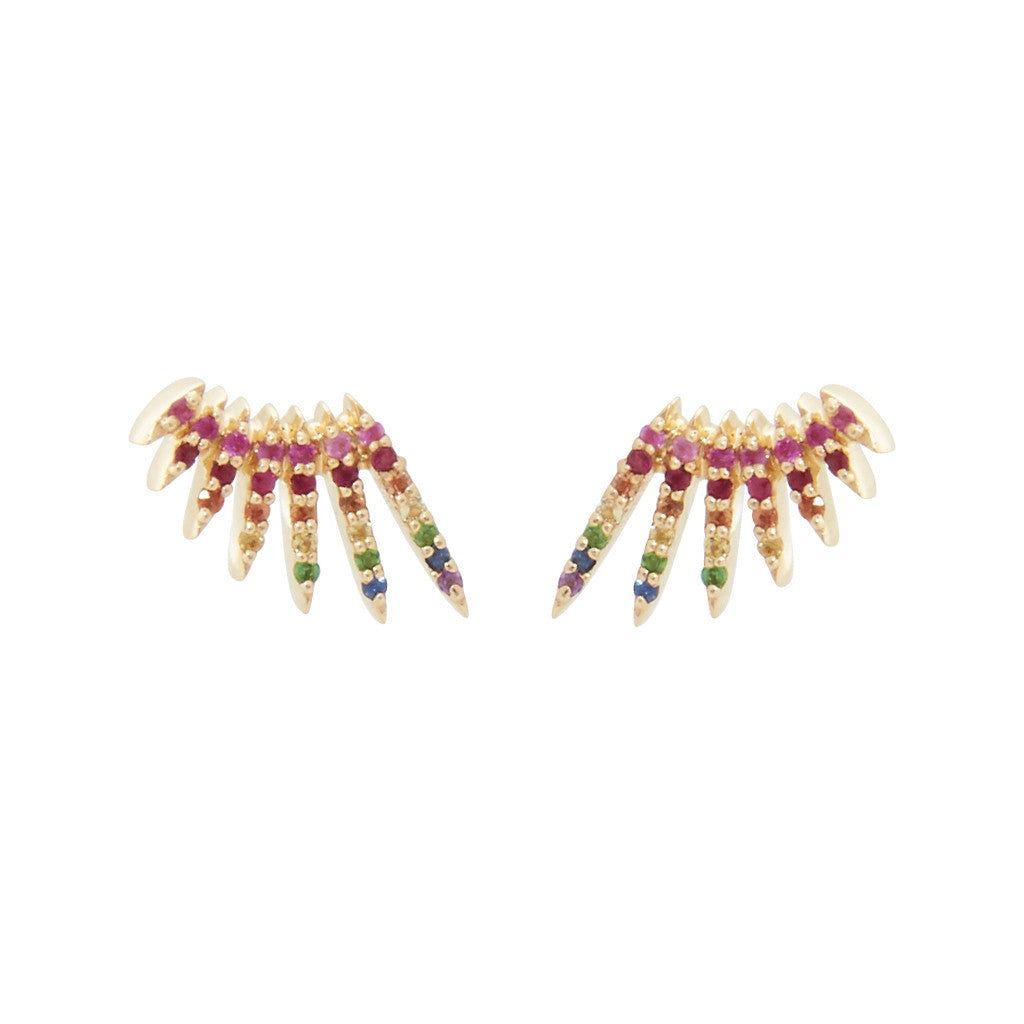 Sapphire Wing Earrings