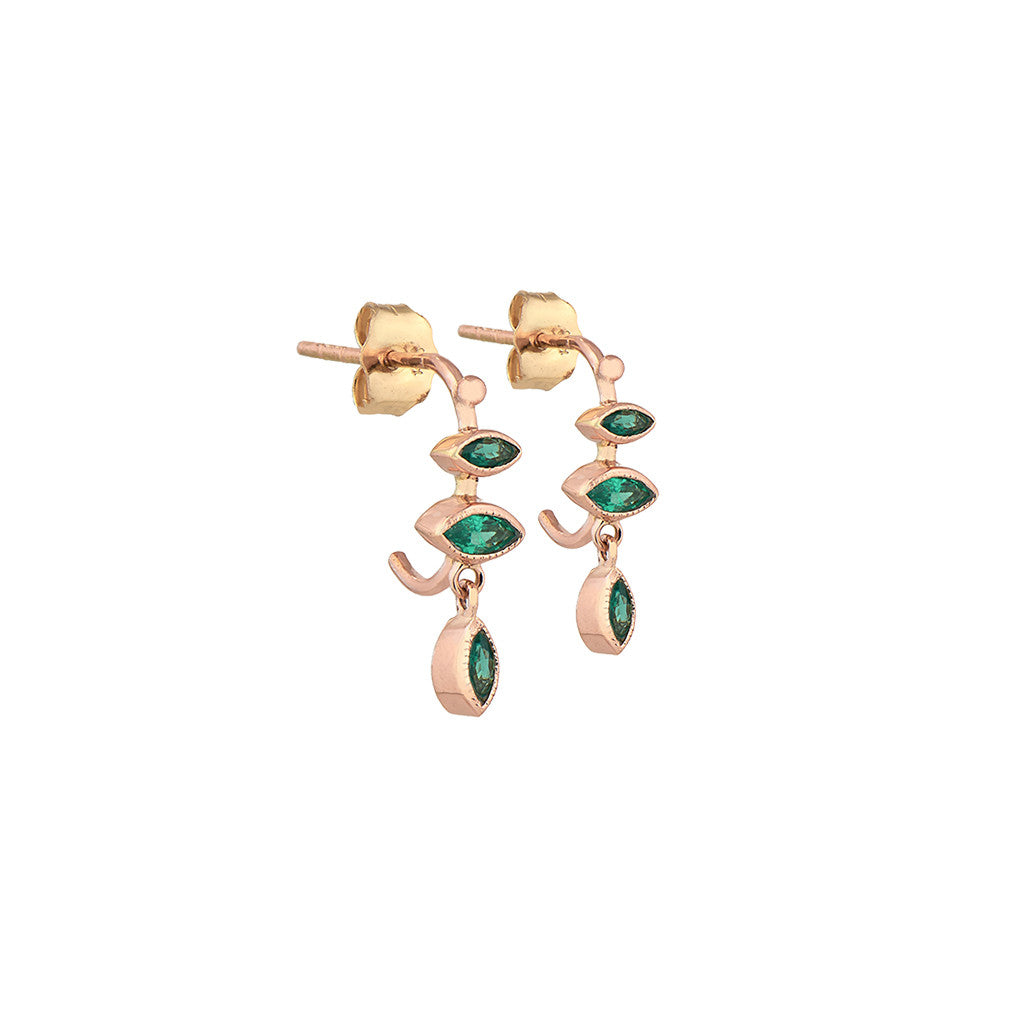 Emerald Marquis Earrings