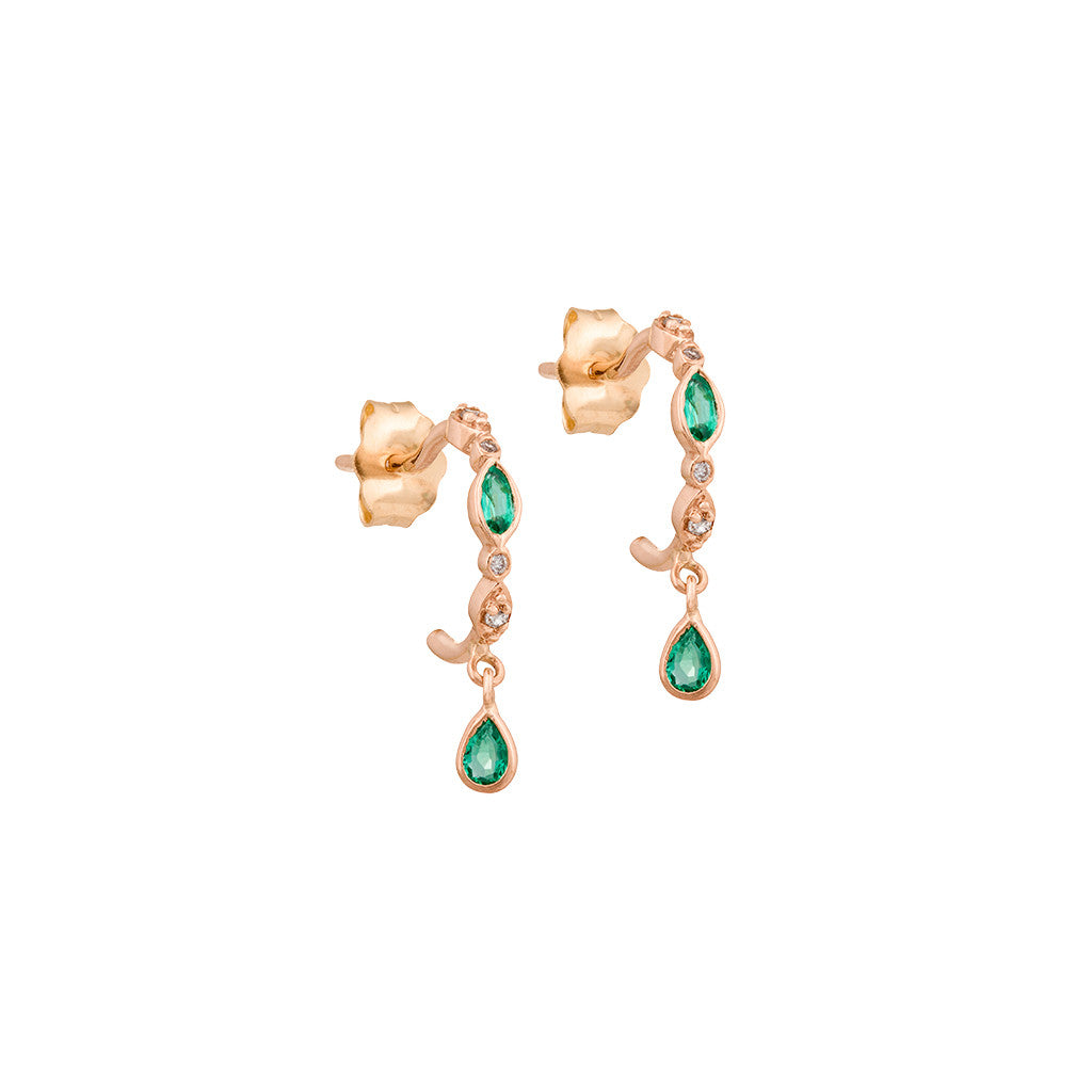 Emerald Drops & Eye Stud