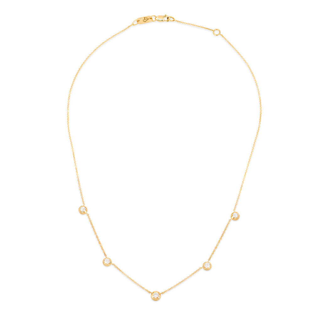 Bezel Rose Necklace
