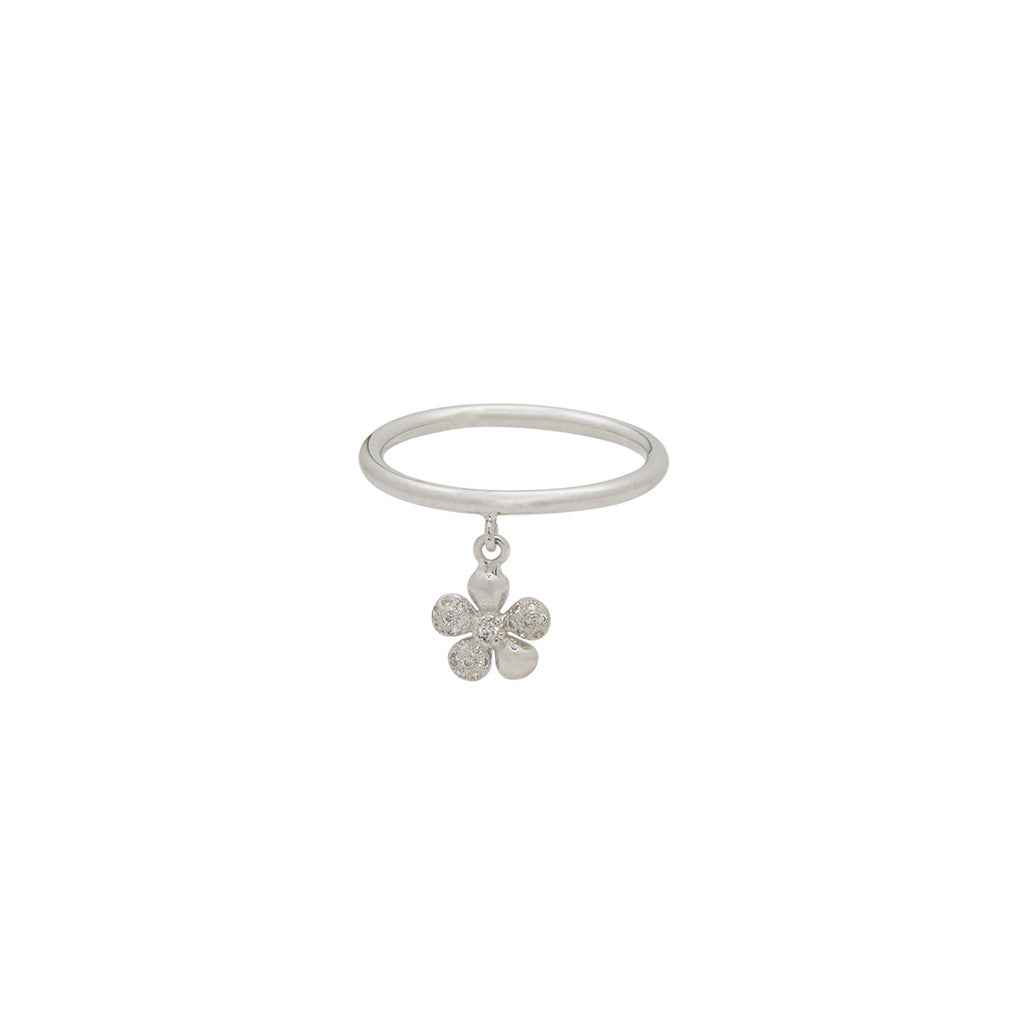 Mini Flower Charm Ring