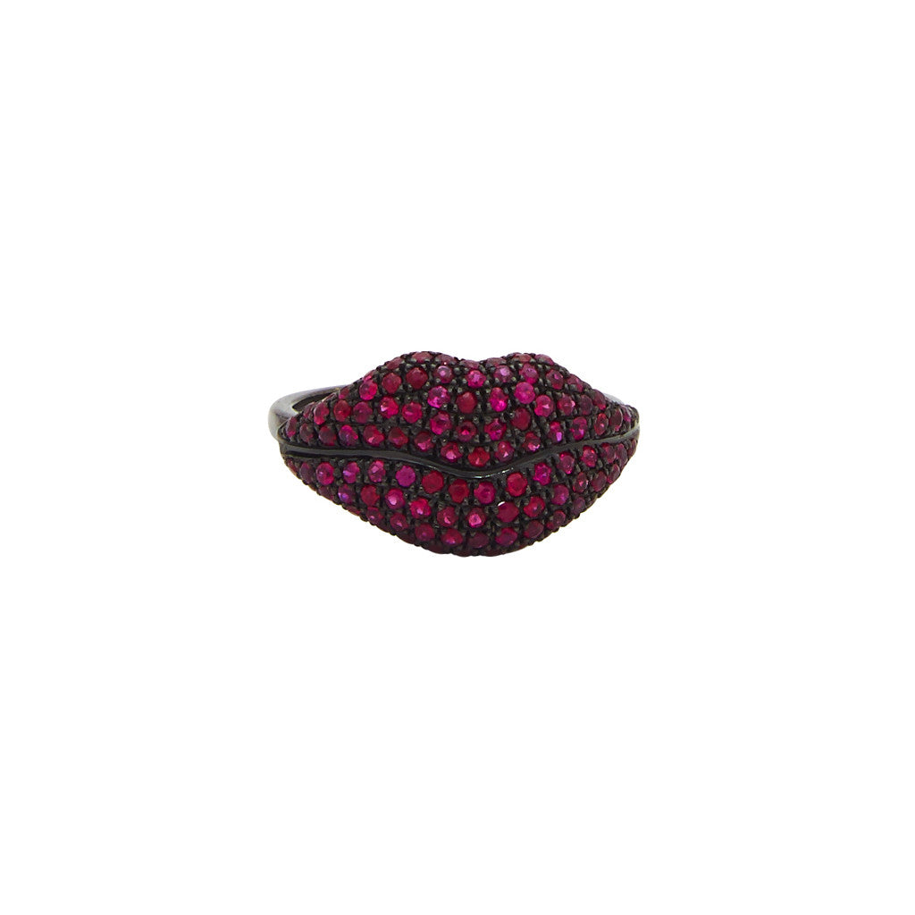 Ruby Lips Ring