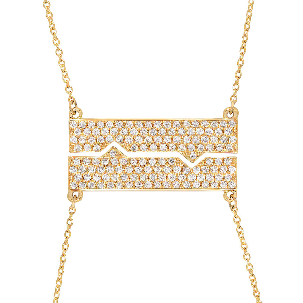Horizontal Friendship Plate Necklace