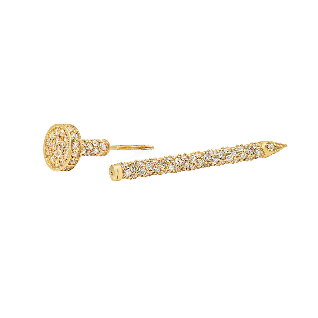 Full Pave Nail Earring